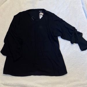City chic black blouse L/20